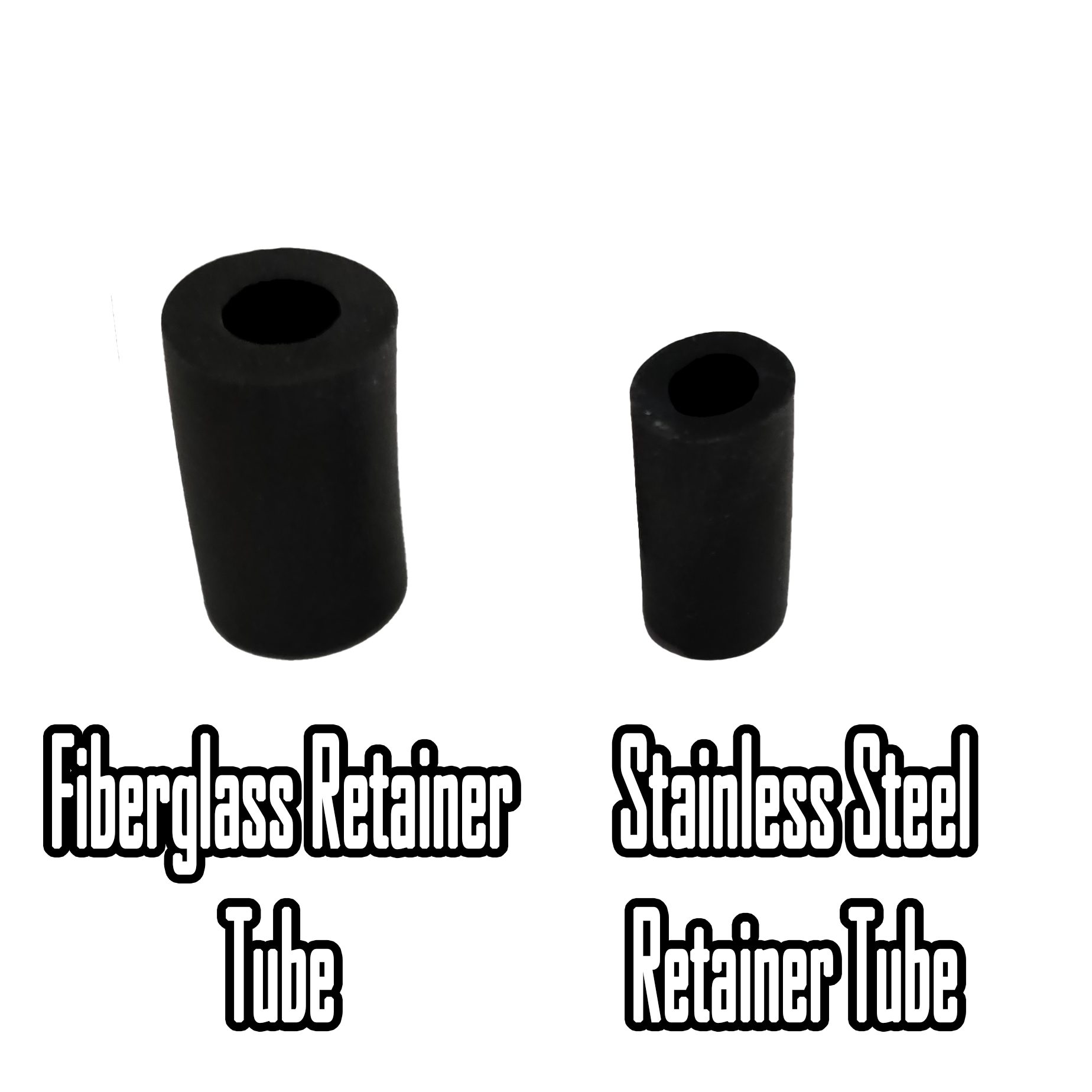 Decoy Stake Retainer Tubes come in two sizes for two different stake diamters.